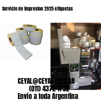 Servicio de impresion 2925 etiquetas