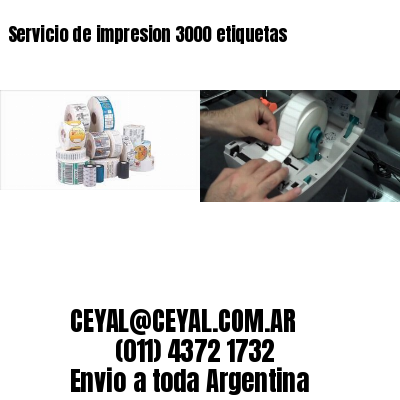 Servicio de impresion 3000 etiquetas
