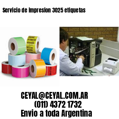 Servicio de impresion 3025 etiquetas