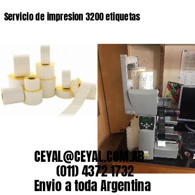 Servicio de impresion 3200 etiquetas