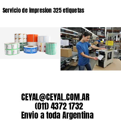 Servicio de impresion 325 etiquetas