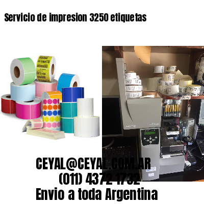 Servicio de impresion 3250 etiquetas