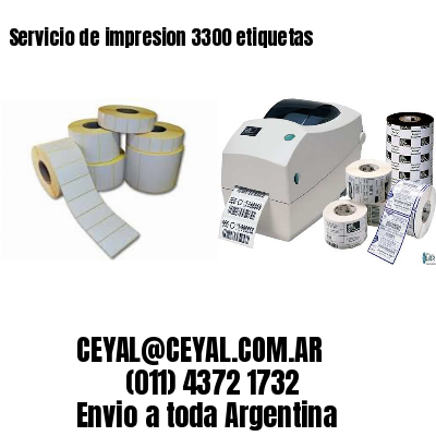 Servicio de impresion 3300 etiquetas