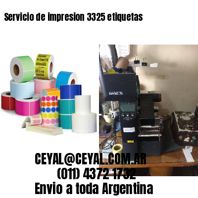 Servicio de impresion 3325 etiquetas