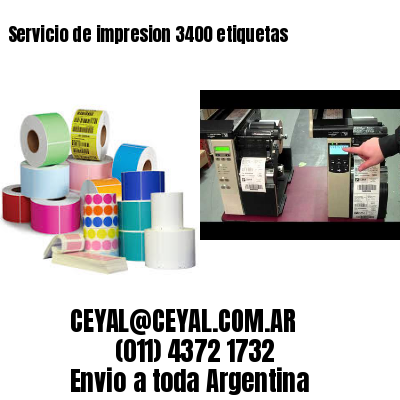 Servicio de impresion 3400 etiquetas