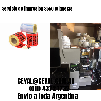 Servicio de impresion 3550 etiquetas