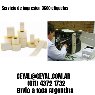 Servicio de impresion 3600 etiquetas