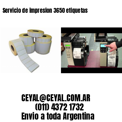 Servicio de impresion 3650 etiquetas