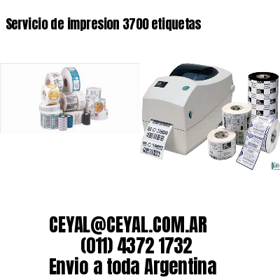 Servicio de impresion 3700 etiquetas