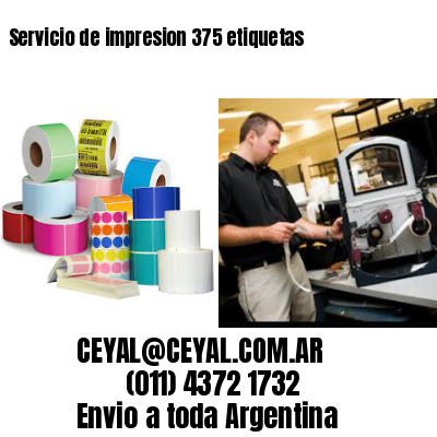 Servicio de impresion 375 etiquetas