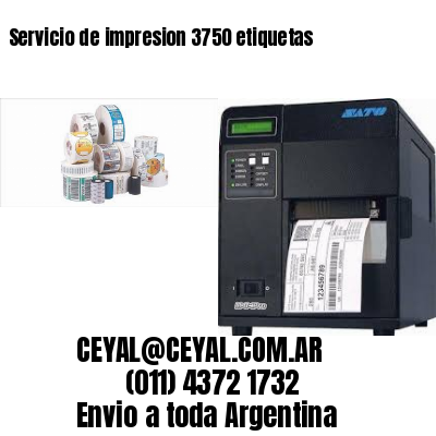 Servicio de impresion 3750 etiquetas