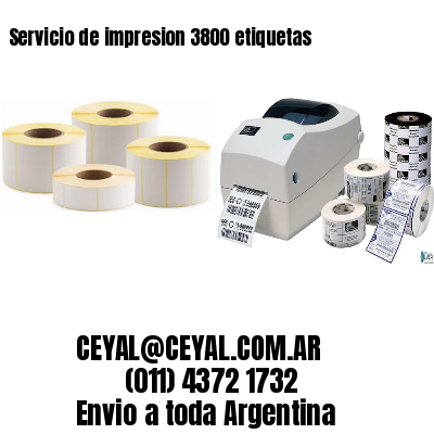 Servicio de impresion 3800 etiquetas