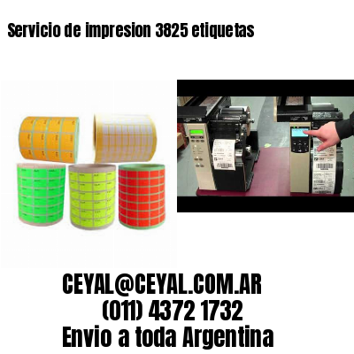 Servicio de impresion 3825 etiquetas