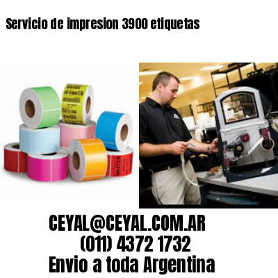 Servicio de impresion 3900 etiquetas