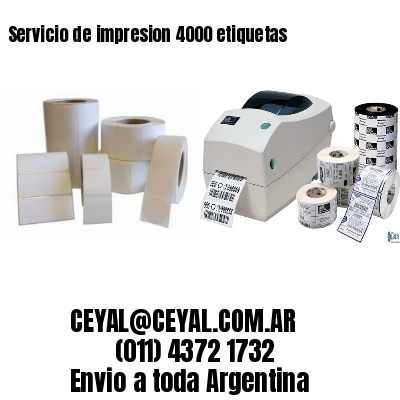 Servicio de impresion 4000 etiquetas