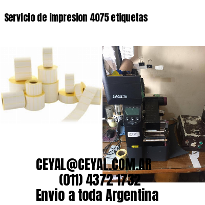 Servicio de impresion 4075 etiquetas