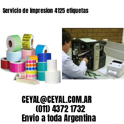 Servicio de impresion 4125 etiquetas