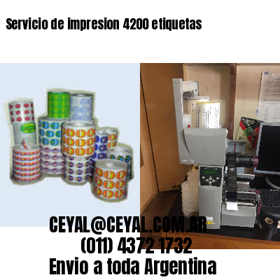 Servicio de impresion 4200 etiquetas