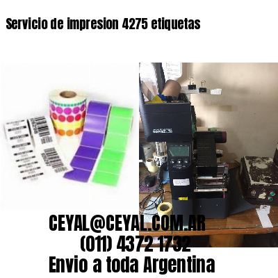 Servicio de impresion 4275 etiquetas