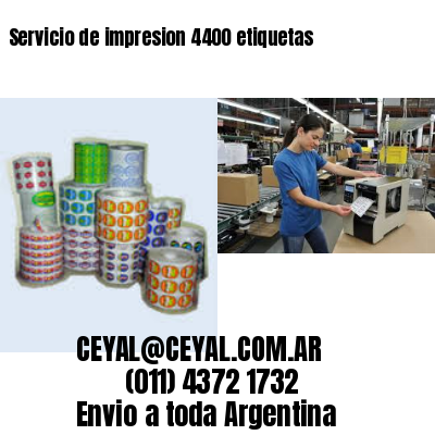 Servicio de impresion 4400 etiquetas