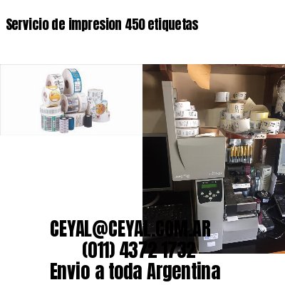 Servicio de impresion 450 etiquetas