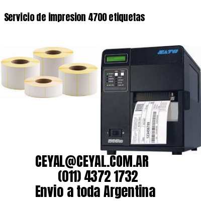 Servicio de impresion 4700 etiquetas