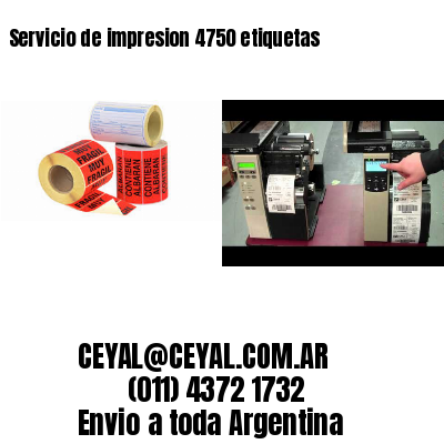 Servicio de impresion 4750 etiquetas