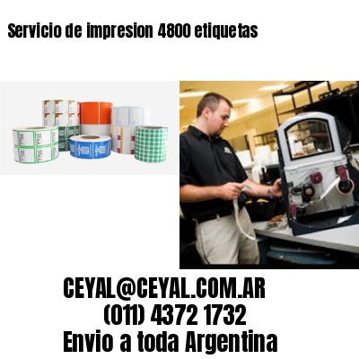 Servicio de impresion 4800 etiquetas