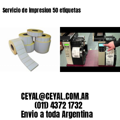 Servicio de impresion 50 etiquetas