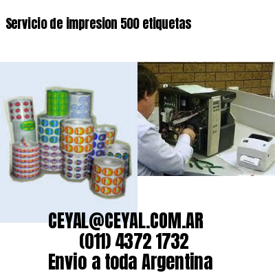 Servicio de impresion 500 etiquetas