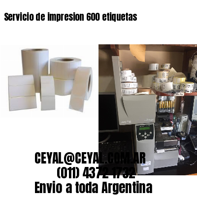 Servicio de impresion 600 etiquetas