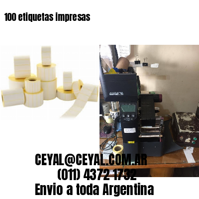 100 etiquetas impresas