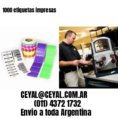 1000 etiquetas impresas