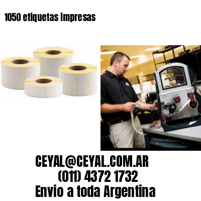 1050 etiquetas impresas