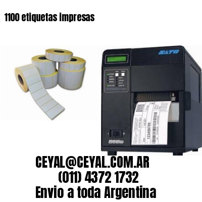 1100 etiquetas impresas
