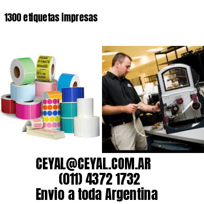 1300 etiquetas impresas