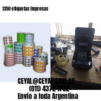 1350 etiquetas impresas