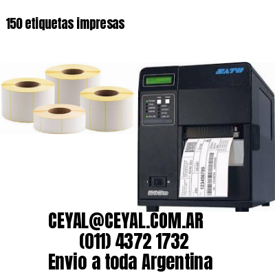 150 etiquetas impresas