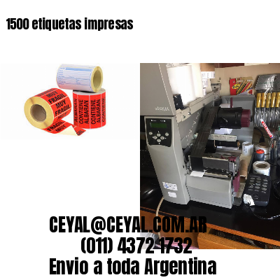 1500 etiquetas impresas