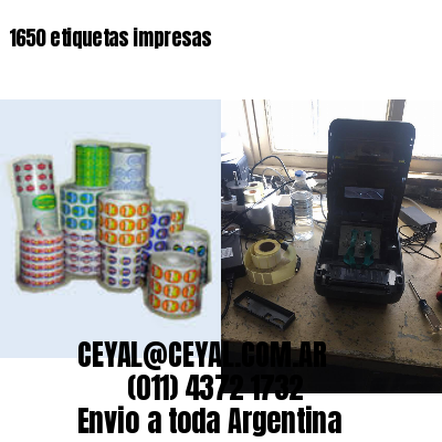 1650 etiquetas impresas
