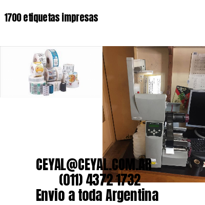 1700 etiquetas impresas