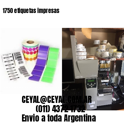 1750 etiquetas impresas