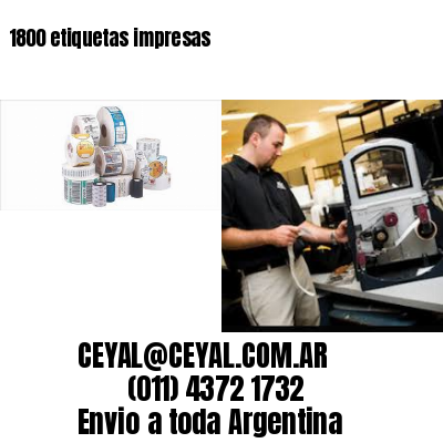 1800 etiquetas impresas