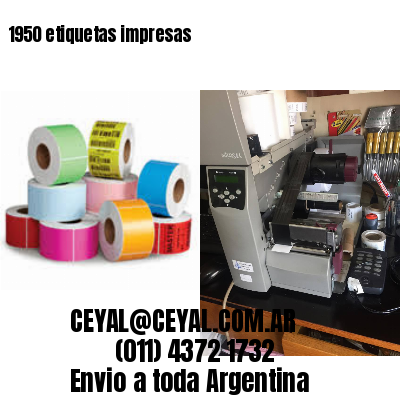 1950 etiquetas impresas