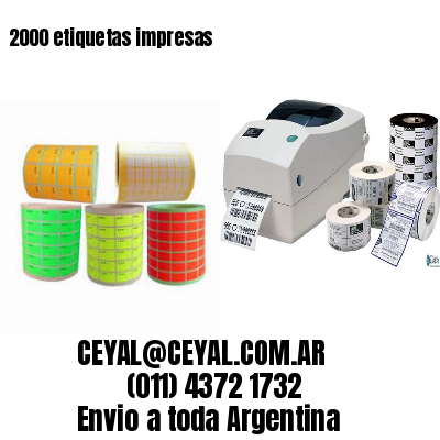 2000 etiquetas impresas