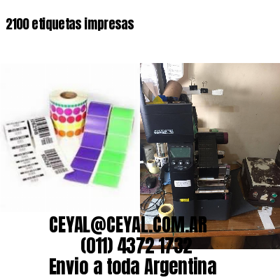 2100 etiquetas impresas