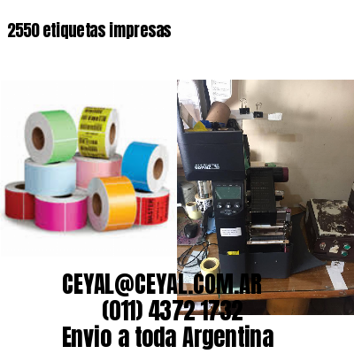 2550 etiquetas impresas