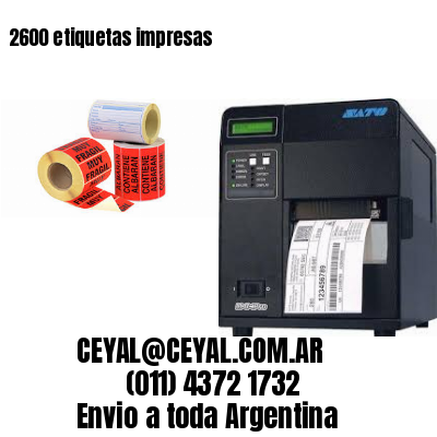 2600 etiquetas impresas