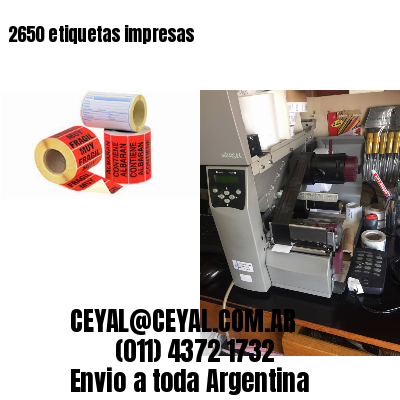 2650 etiquetas impresas