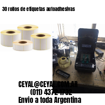 30 rollos de etiquetas autoadhesivas